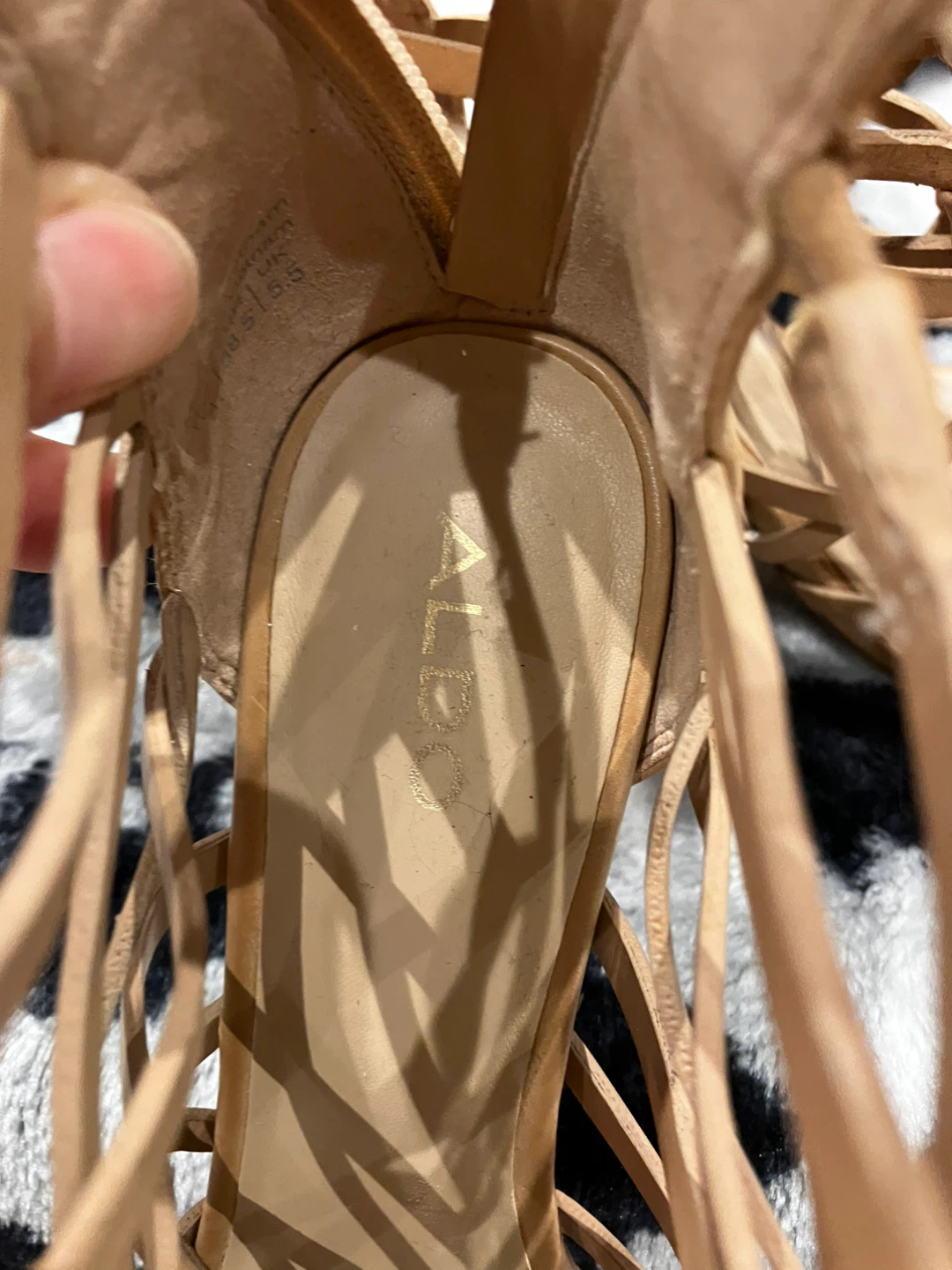 ALDO Tan Cage Strappy High Heel Sandals Size 7 - photo 5