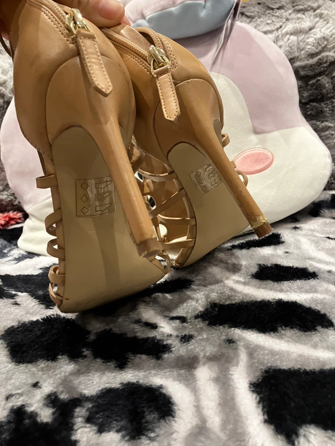 ALDO Tan Cage Strappy High Heel Sandals Size 7 - photo 4