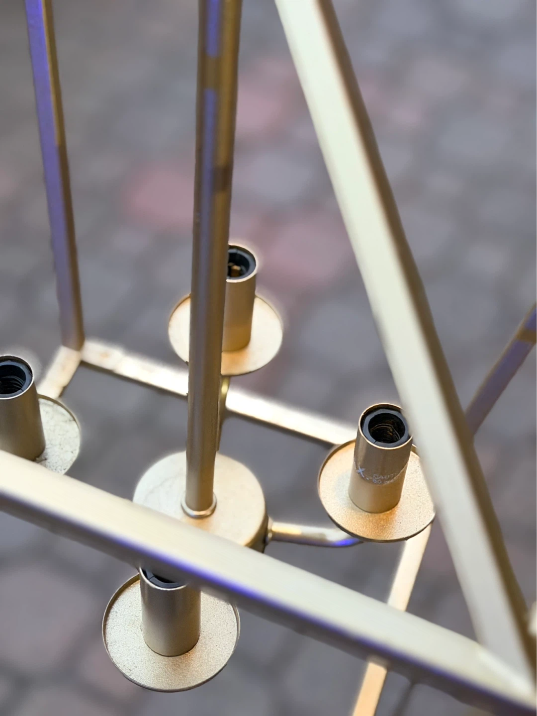 Gold Geometric Chandelier Light Fixture - photo 5