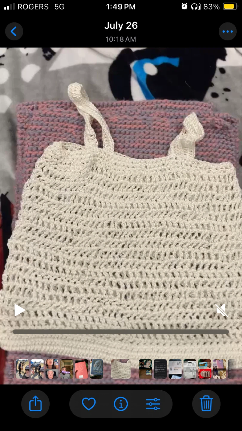 Crocheted Hand bag /Totebag