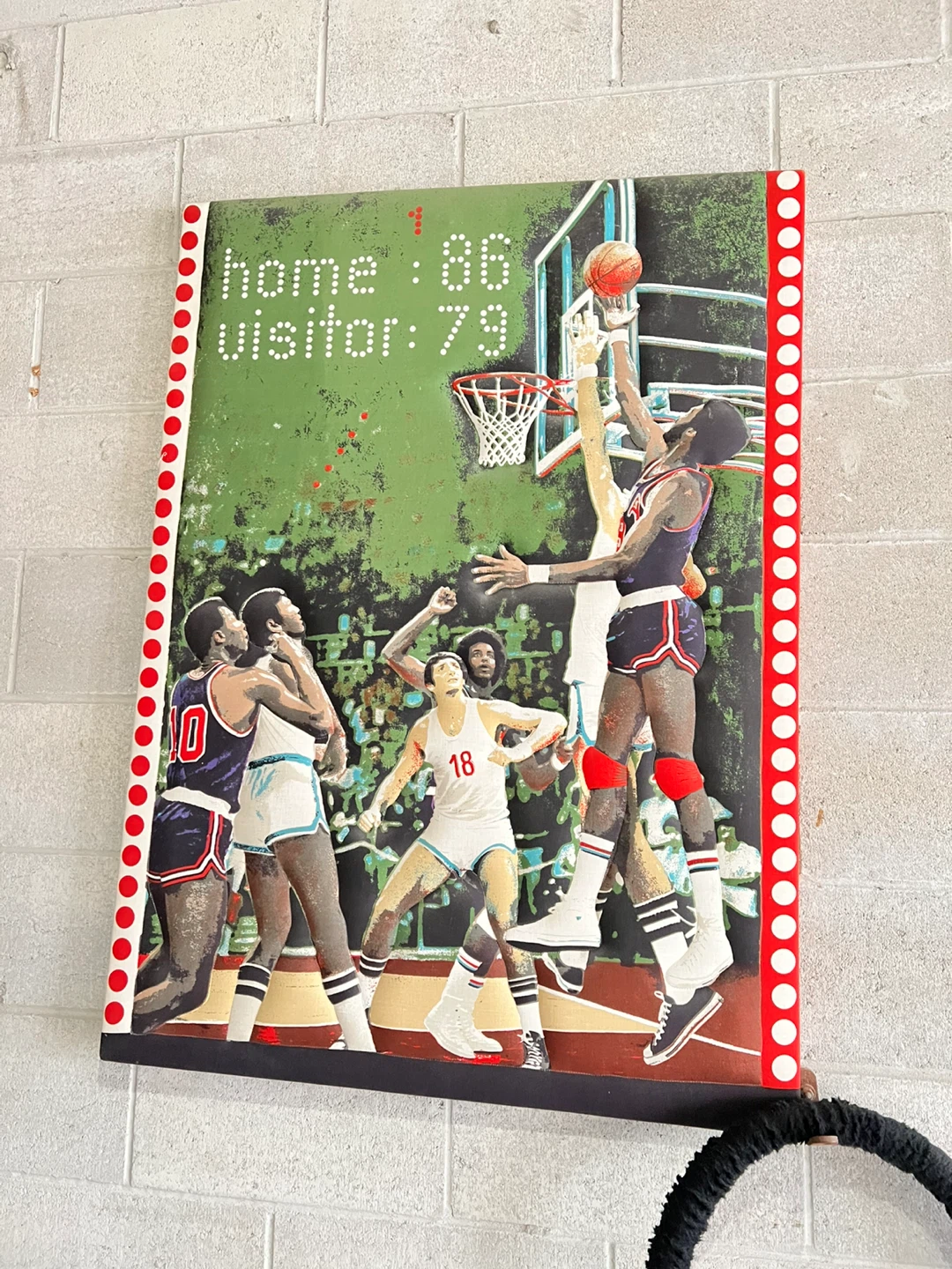 Basketball Scene Artwork with Scoreboard - photo 3