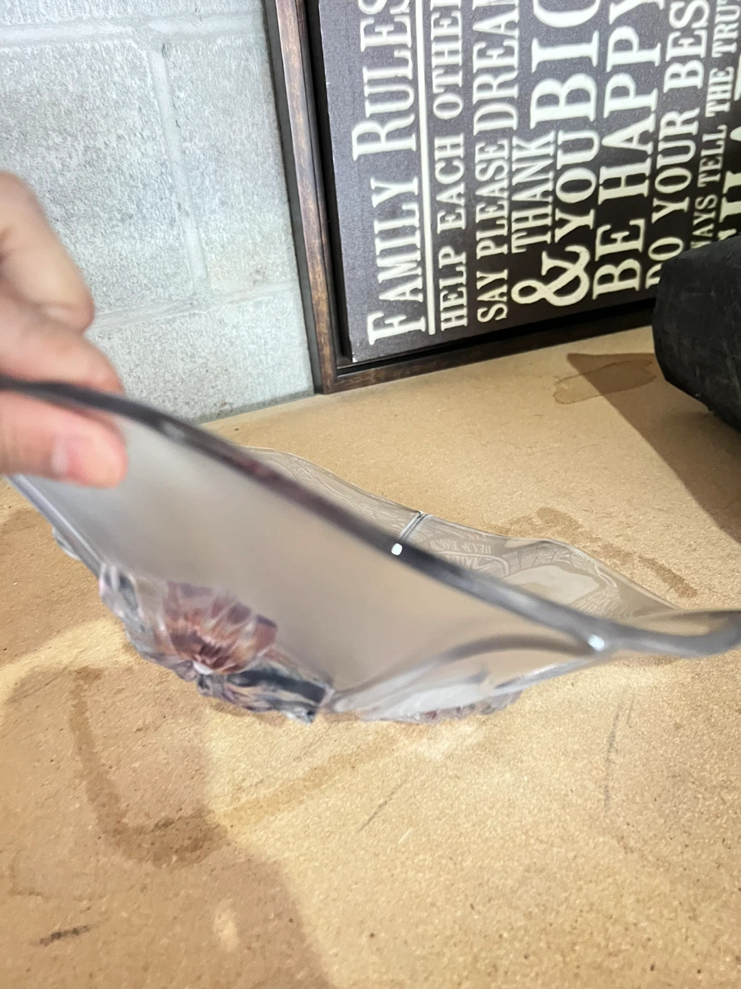 Glass Serving Dish with Floral Design - photo 2