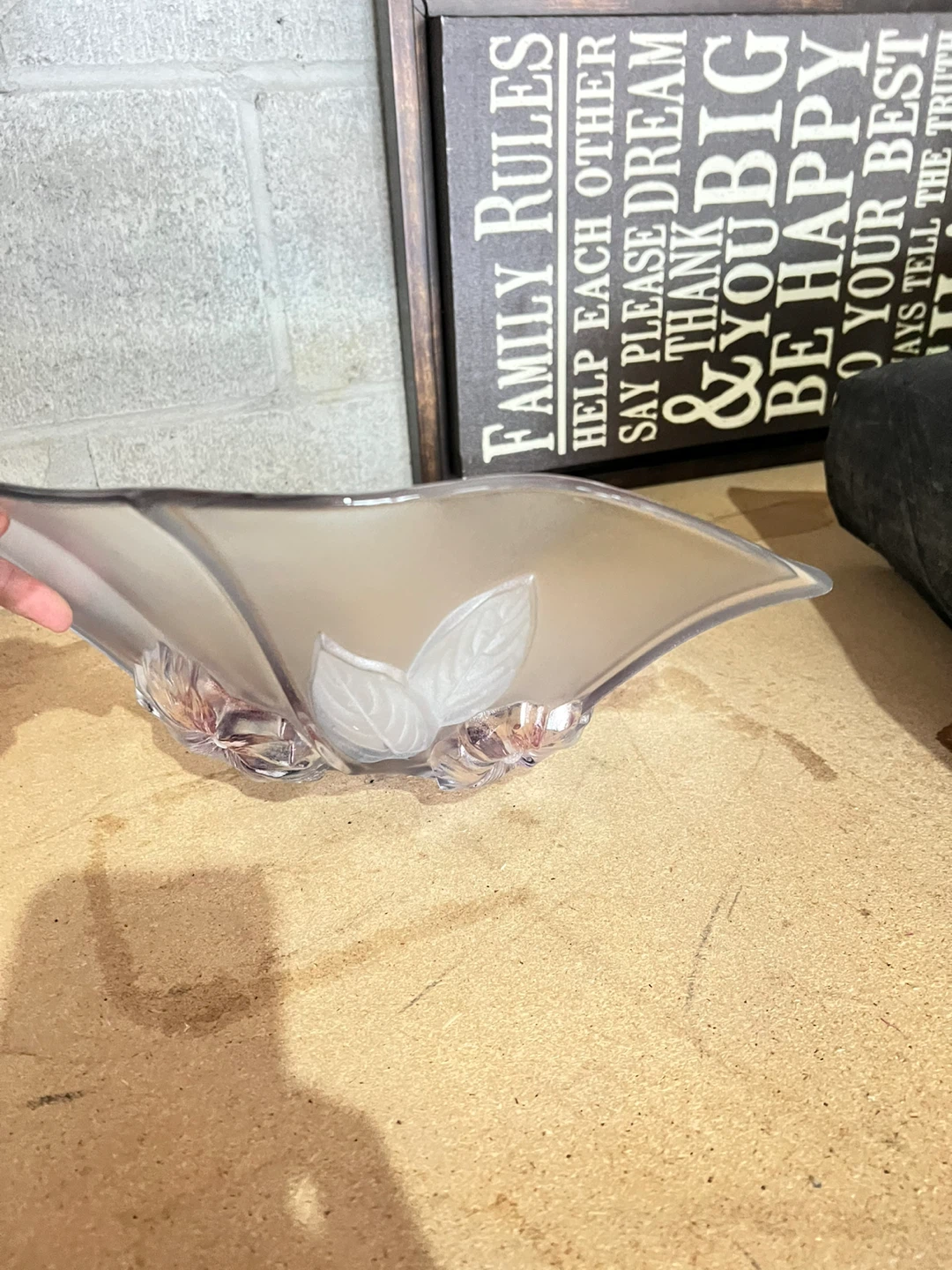 Glass Serving Dish with Floral Design - photo 4