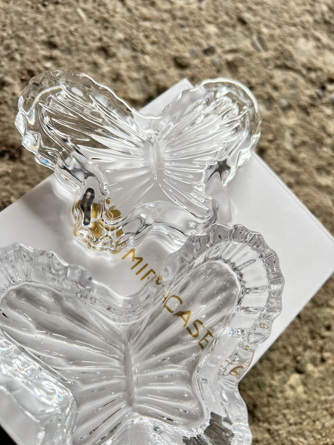 Glass Butterfly Ring Dishes - Set of 2