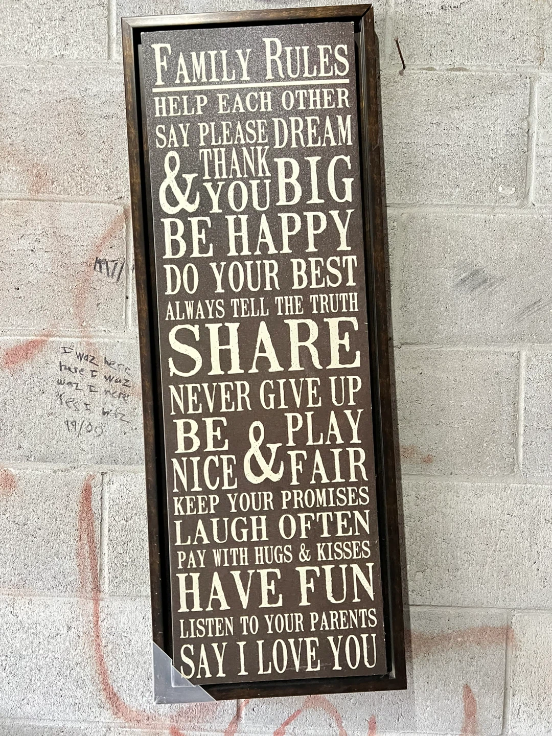 Family Rules Wall Decor