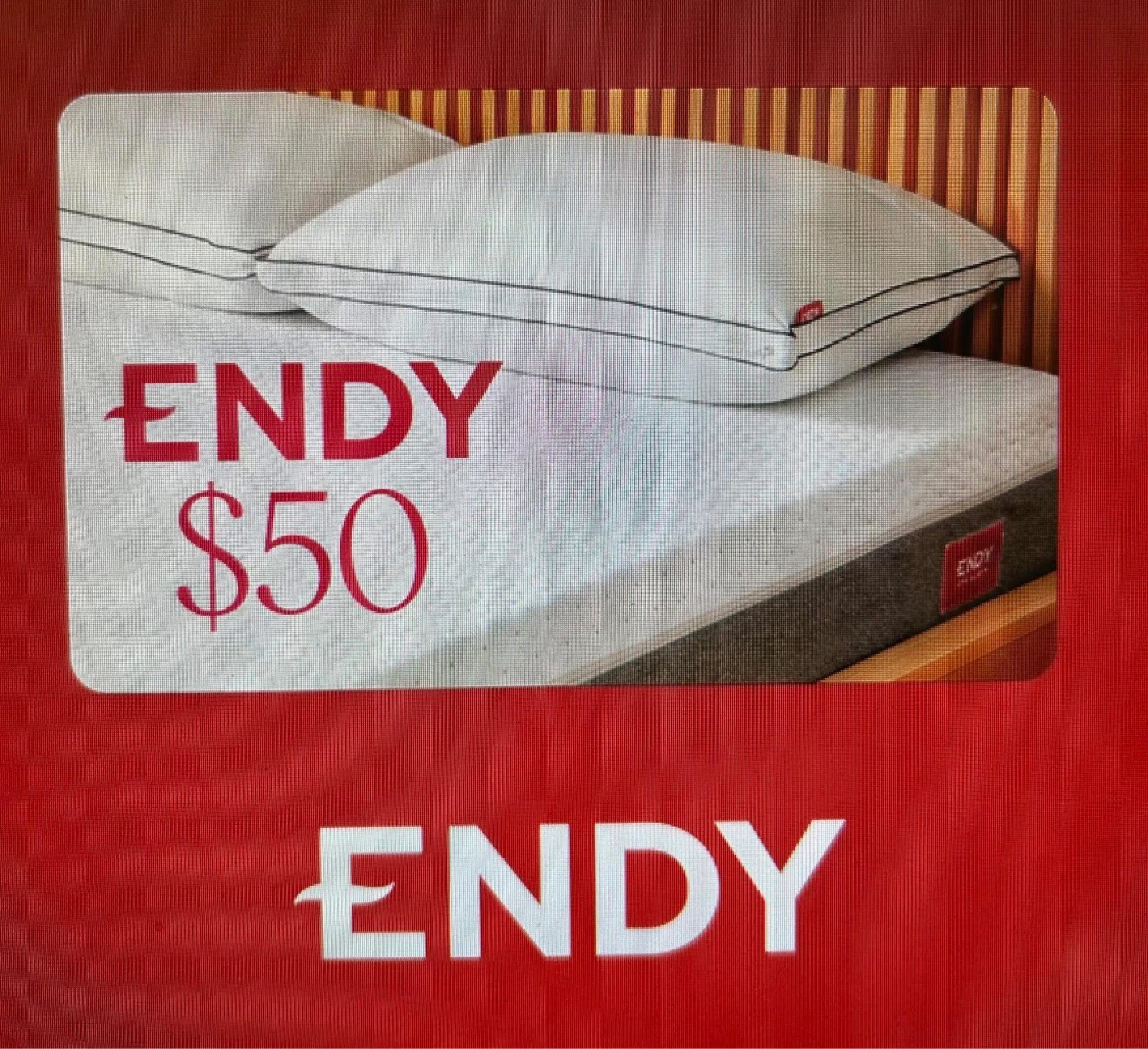 Endy Gift Card $50 - FREE