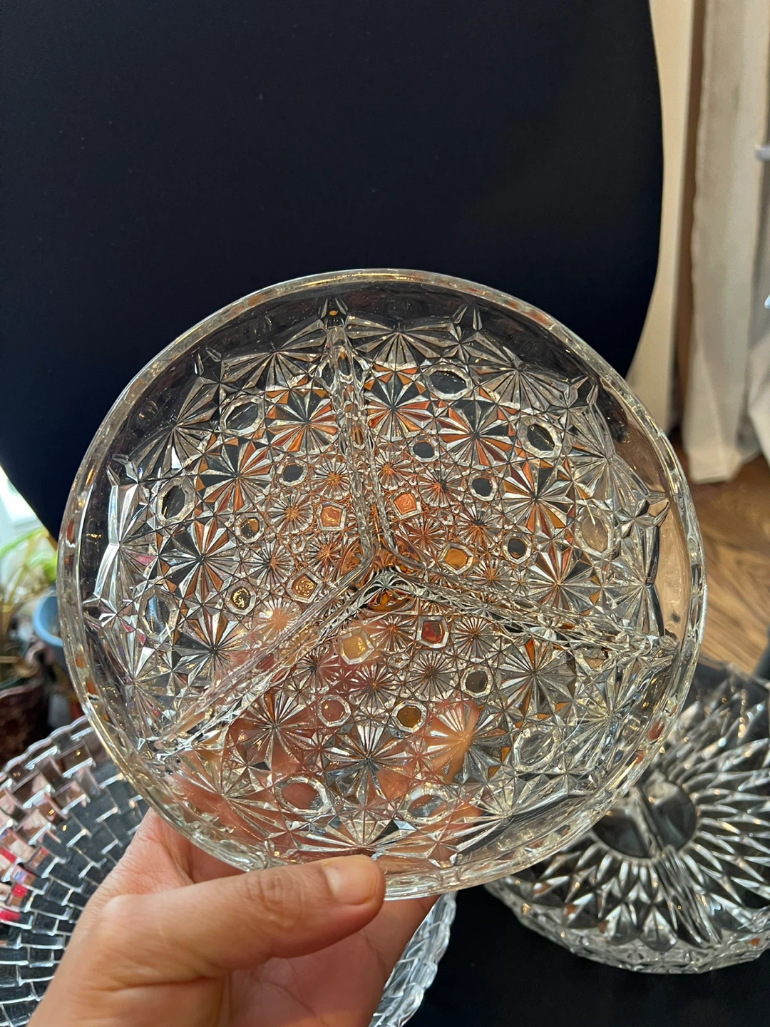 Set of 3 Glass Serving Trays with Fall Decor - photo 5