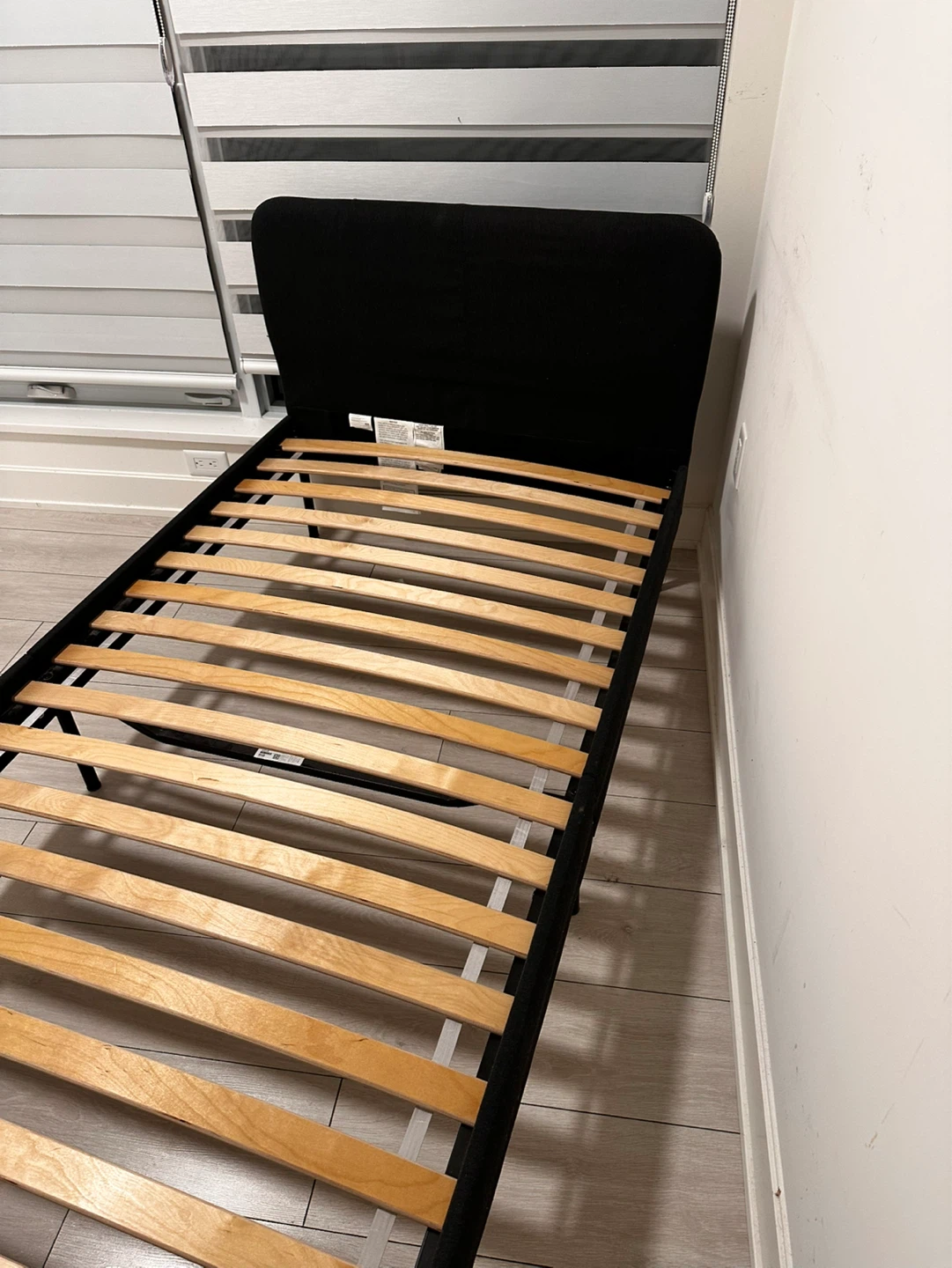 IKEA SLATTUM Upholstered Bed Frame - Black, Twin