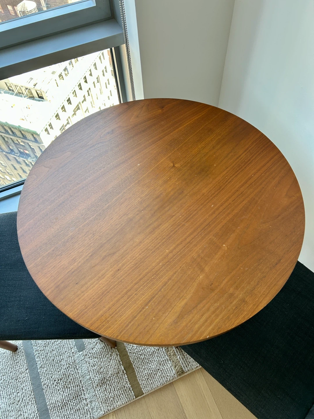 West Elm Round Wooden Dining Table and 2 Chairs - photo 4