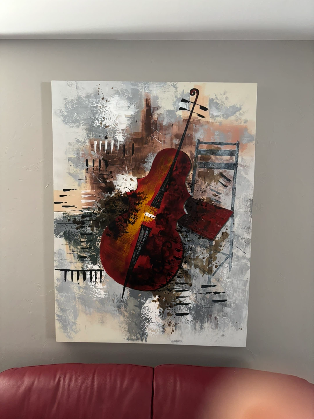 Abstract Cello Canvas Wall Art