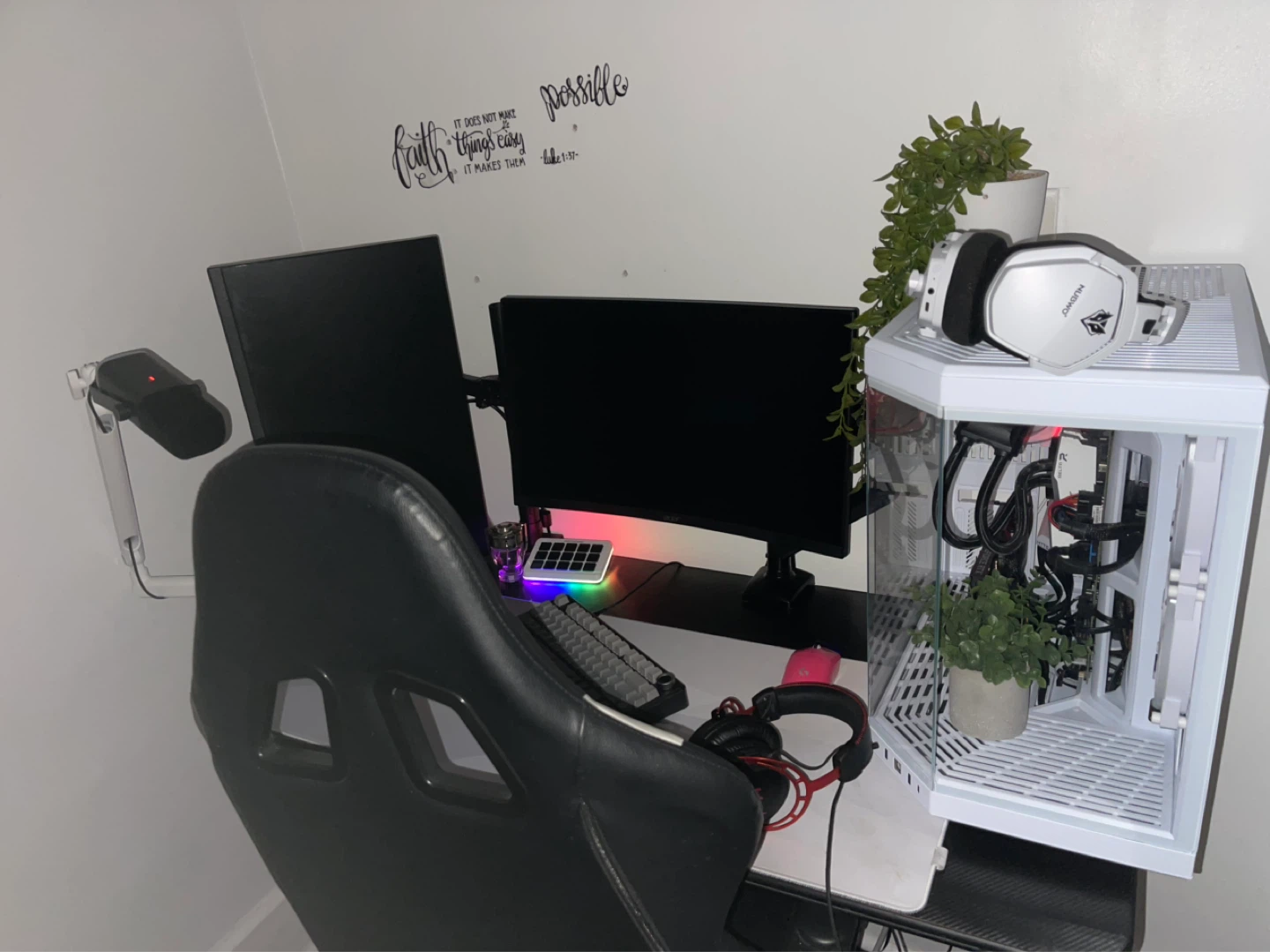 Custom Gaming PC - White Case with RGB Lighting