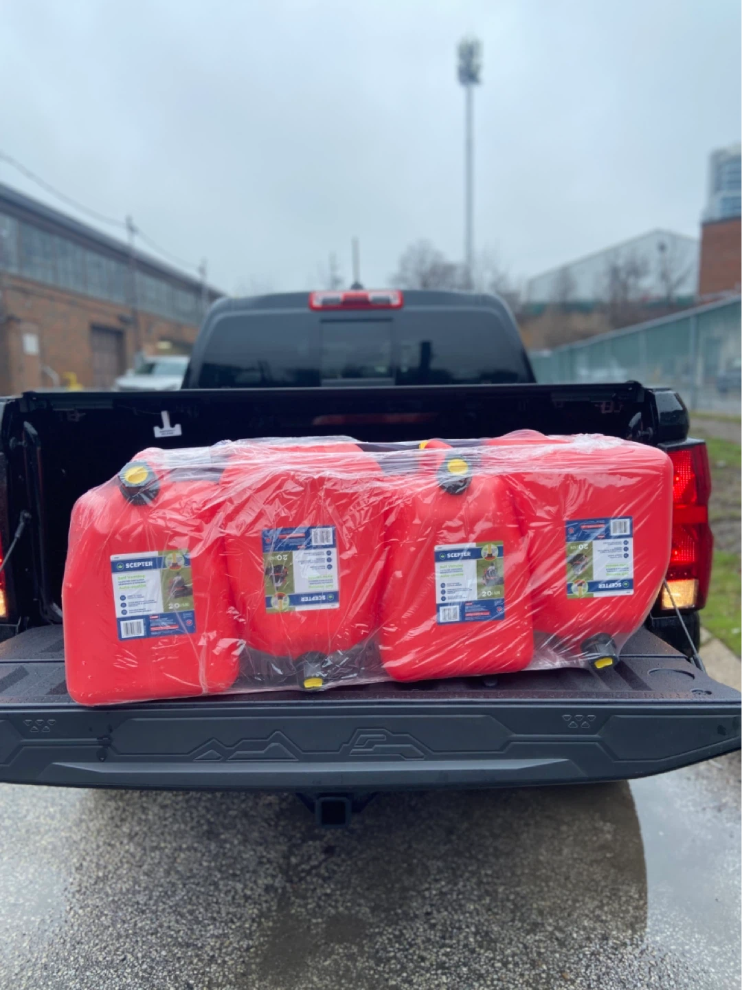 Red Gas Cans 20L 4 pack