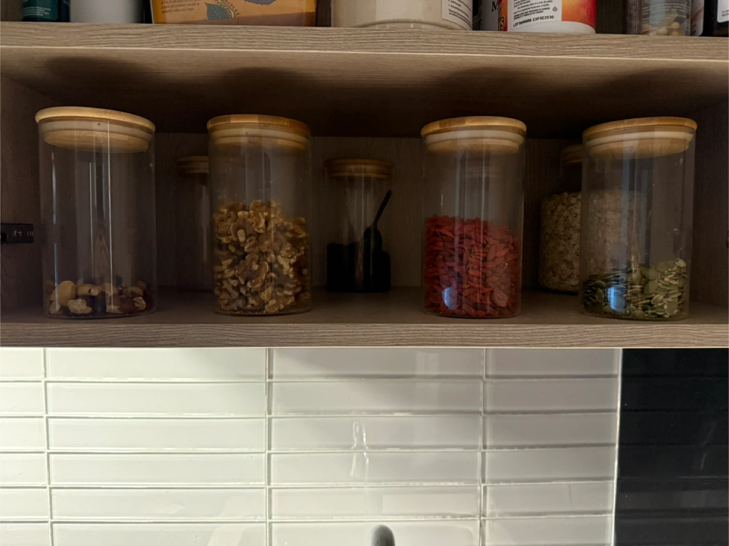 Glass Food Storage Jars with Bamboo Lids - photo 2