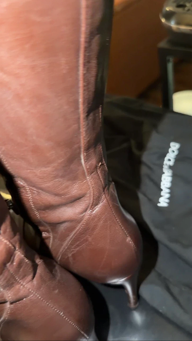 Dolce & Gabbana Brown Leather Knee-High Boots - photo 3