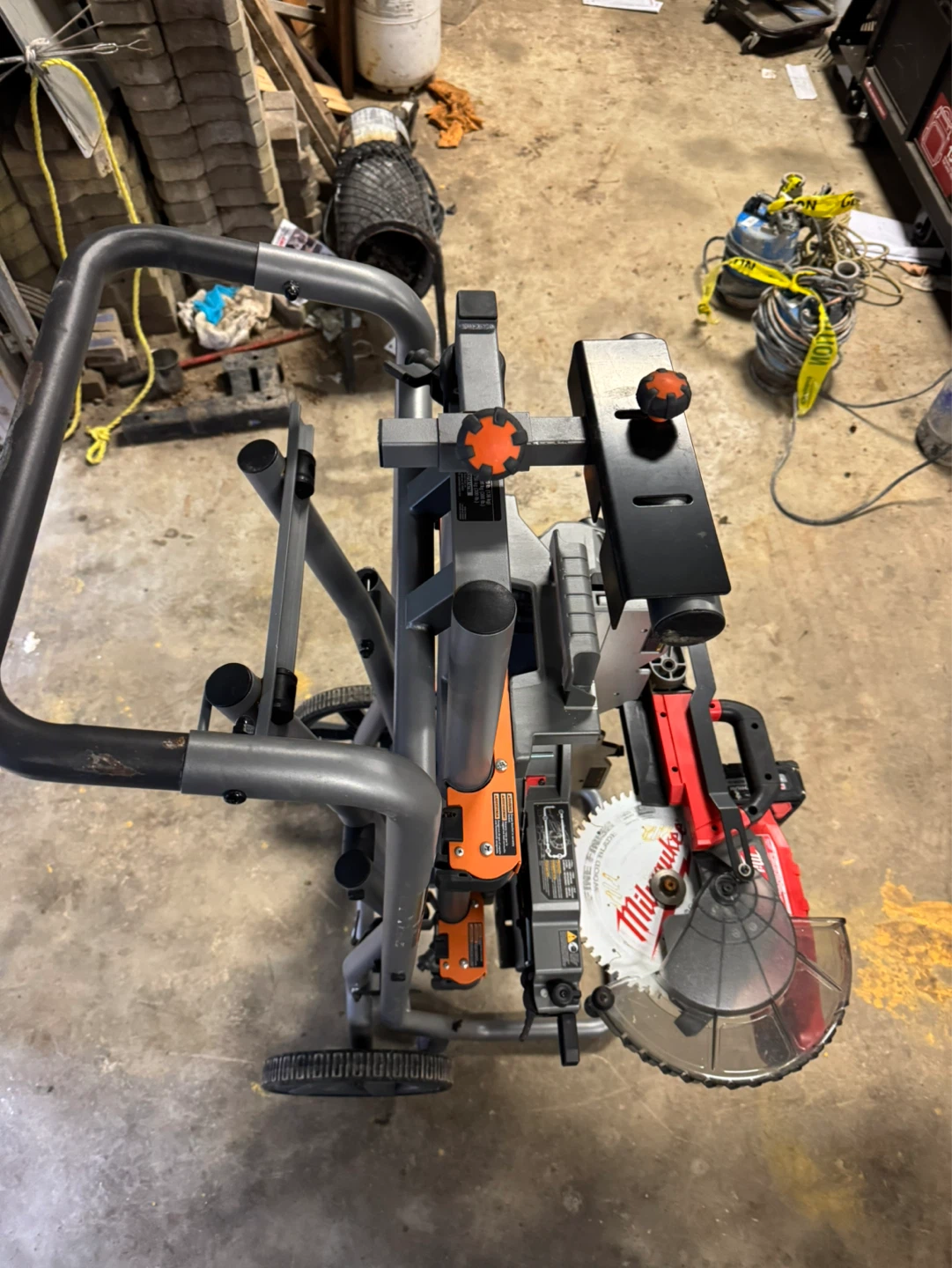 Milwaukee Miter Saw with Rolling Stand