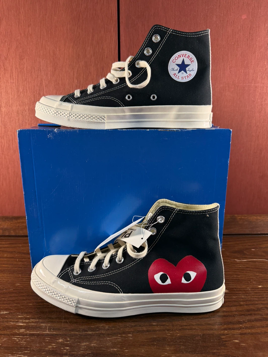 Converse x CDG PLAY Chuck 70 High White Men’s Sz 9 /Women’s 11