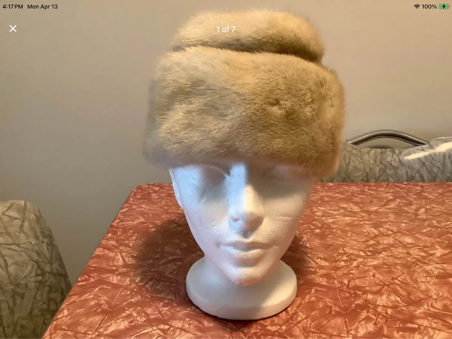 #9 Vintage Ladies Mink Fur Hat by Christine Originals Montreal 🐞