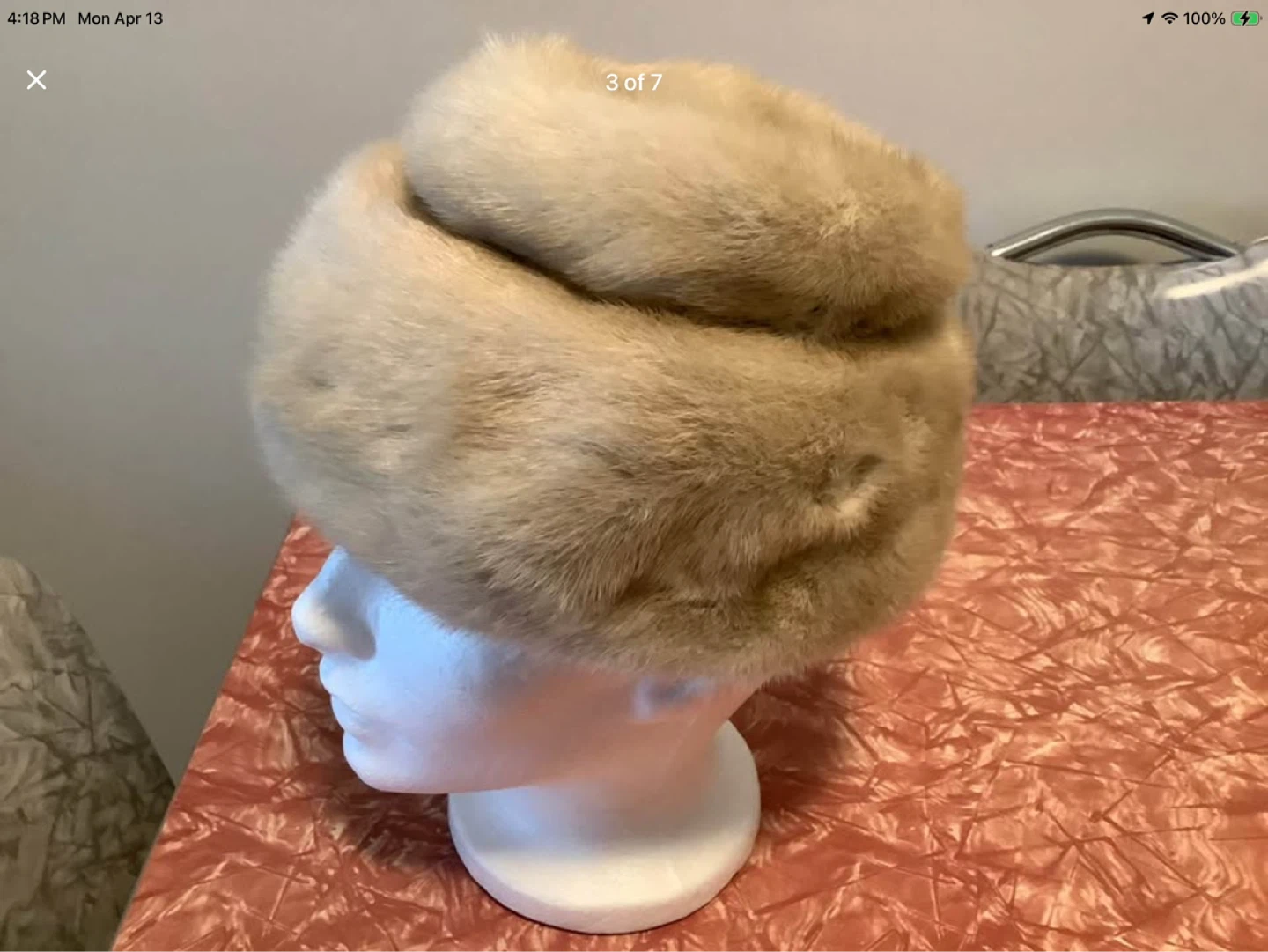 #9 Vintage Ladies Mink Fur Hat by Christine Originals Montreal 🐞 - photo 3