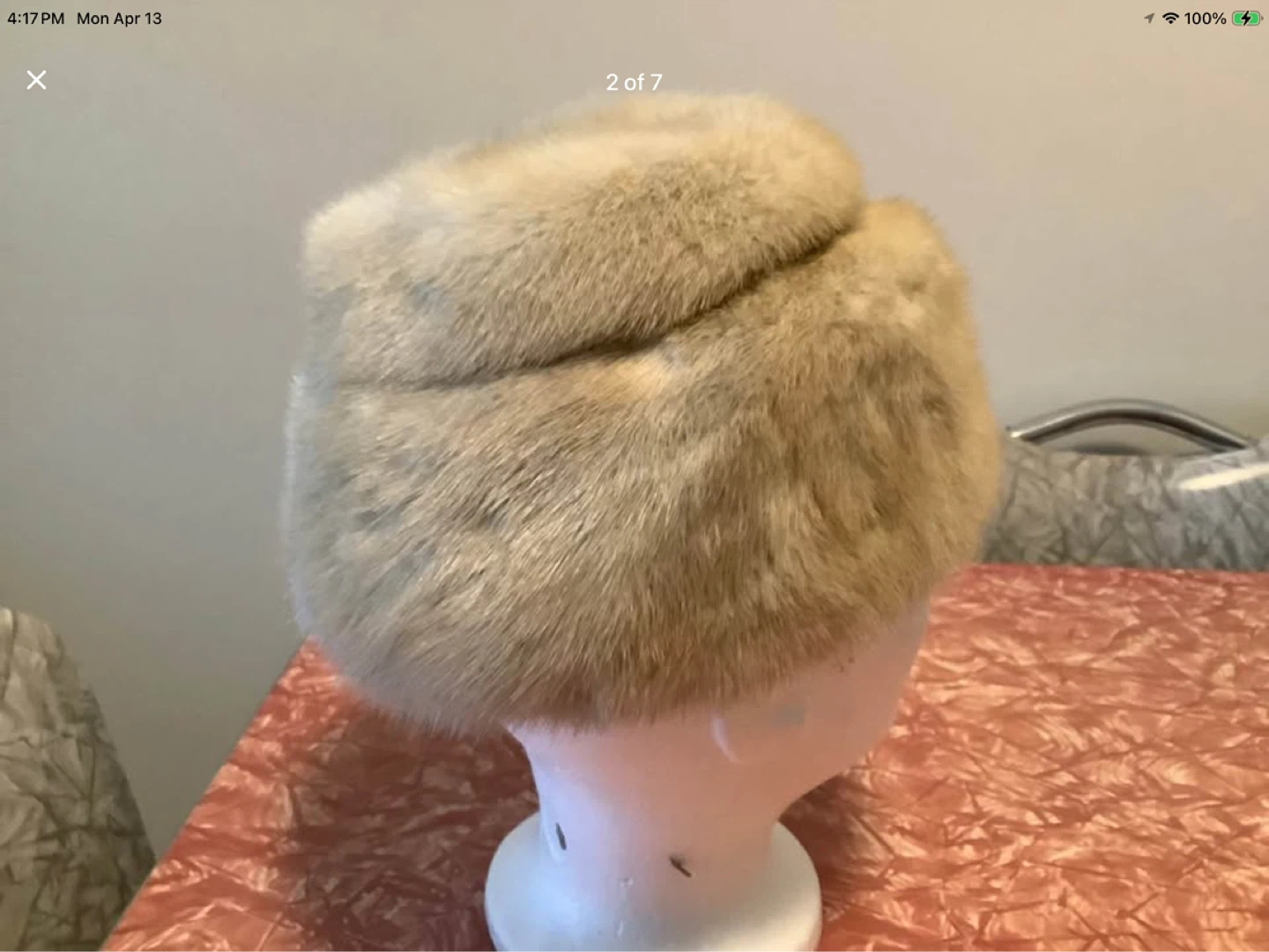 #9 Vintage Ladies Mink Fur Hat by Christine Originals Montreal 🐞 - photo 2