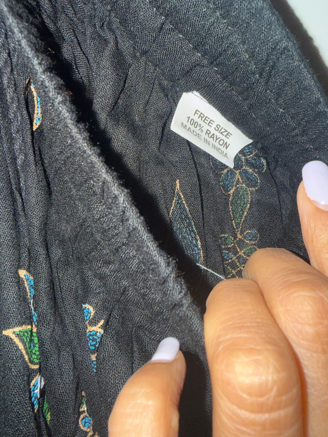 Free Size 100% Rayon Black Skirt with Sequins - photo 2