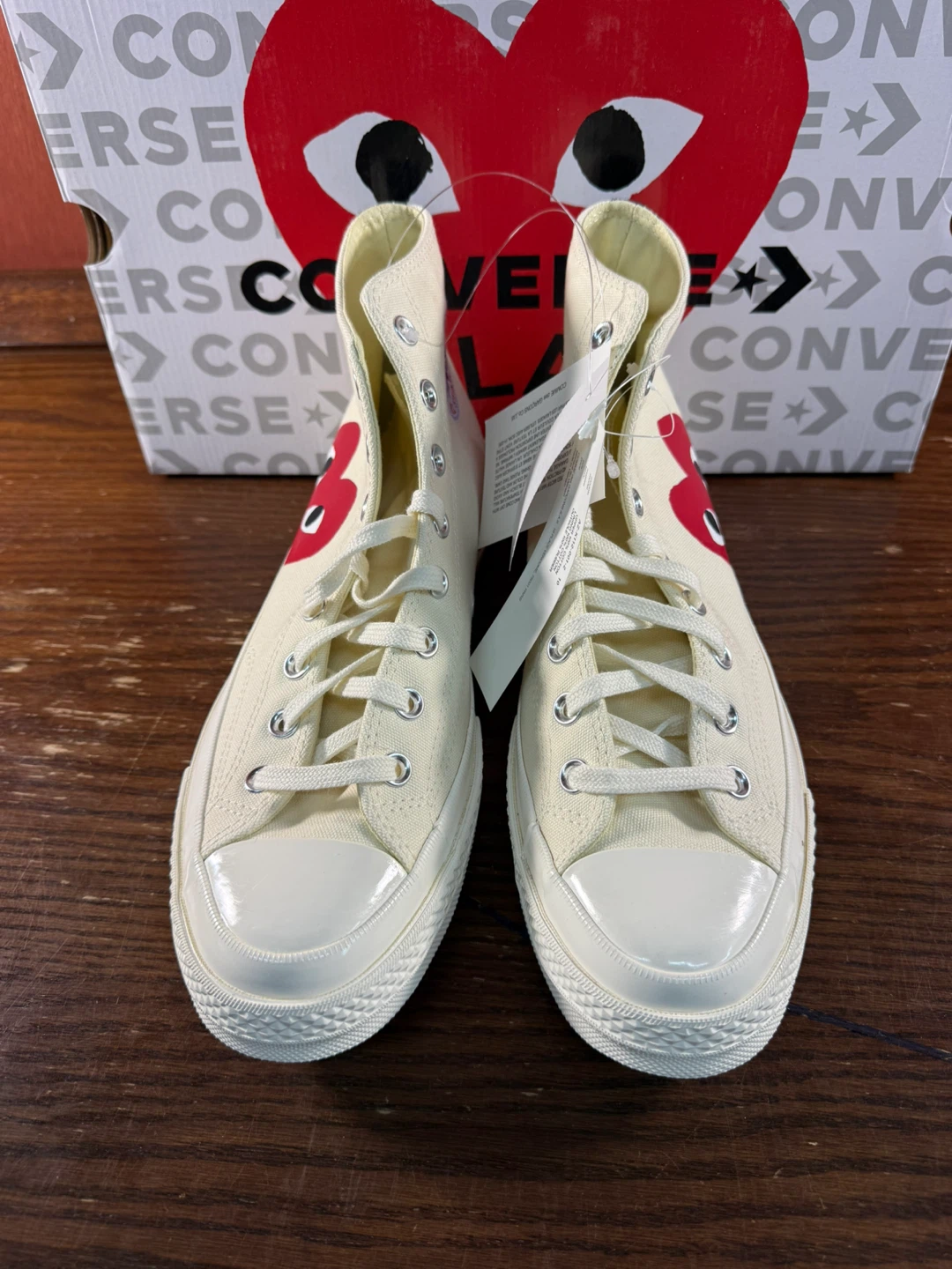 Converse x CDG PLAY Chuck 70 High White Men’s Sz 10/Women’s 12 - photo 5