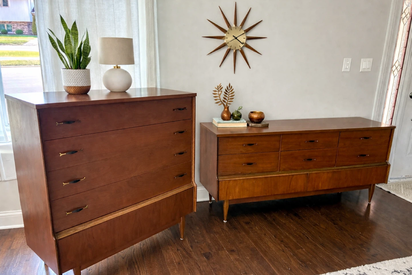 Mid century modern dresser set