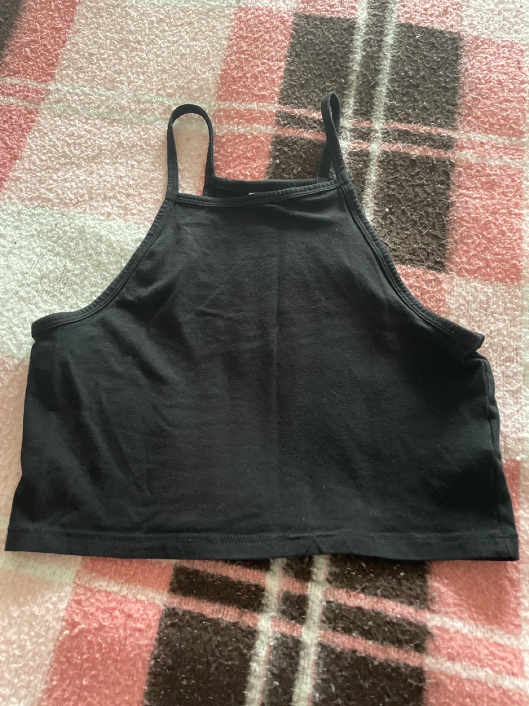 H&M Divided Black Cropped Tank Top Size S - photo 4