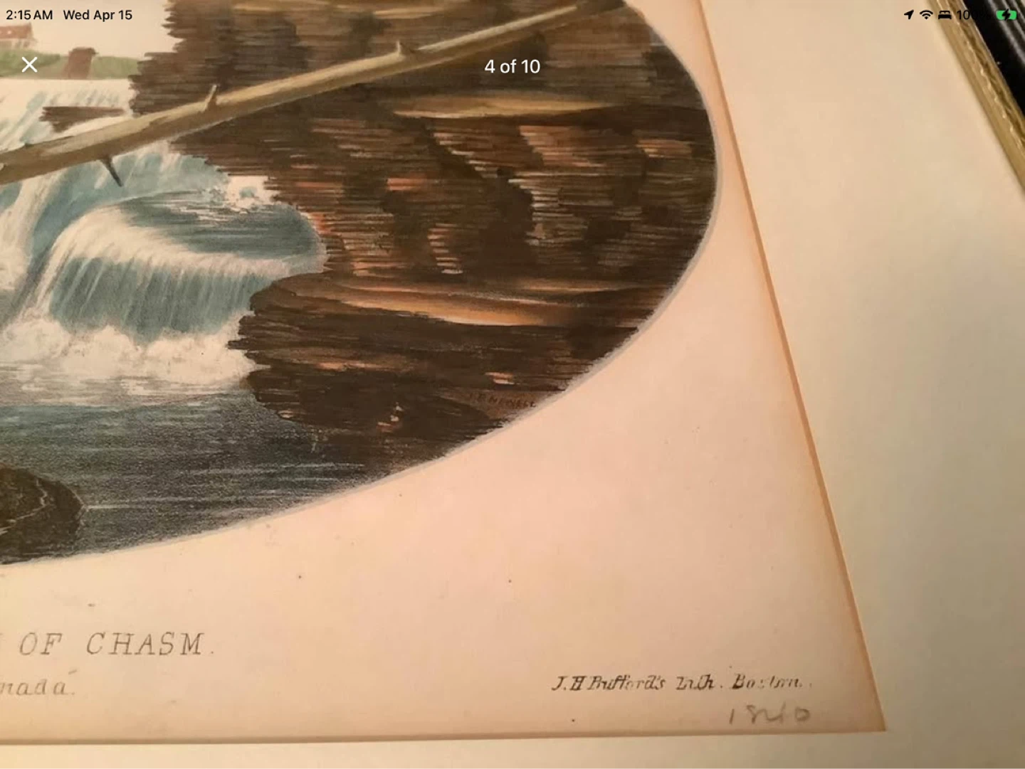 Antiq 2 Coloured Hd Drawn Lithograph of Chaudiere Falls Ottawa 🐞 - photo 5