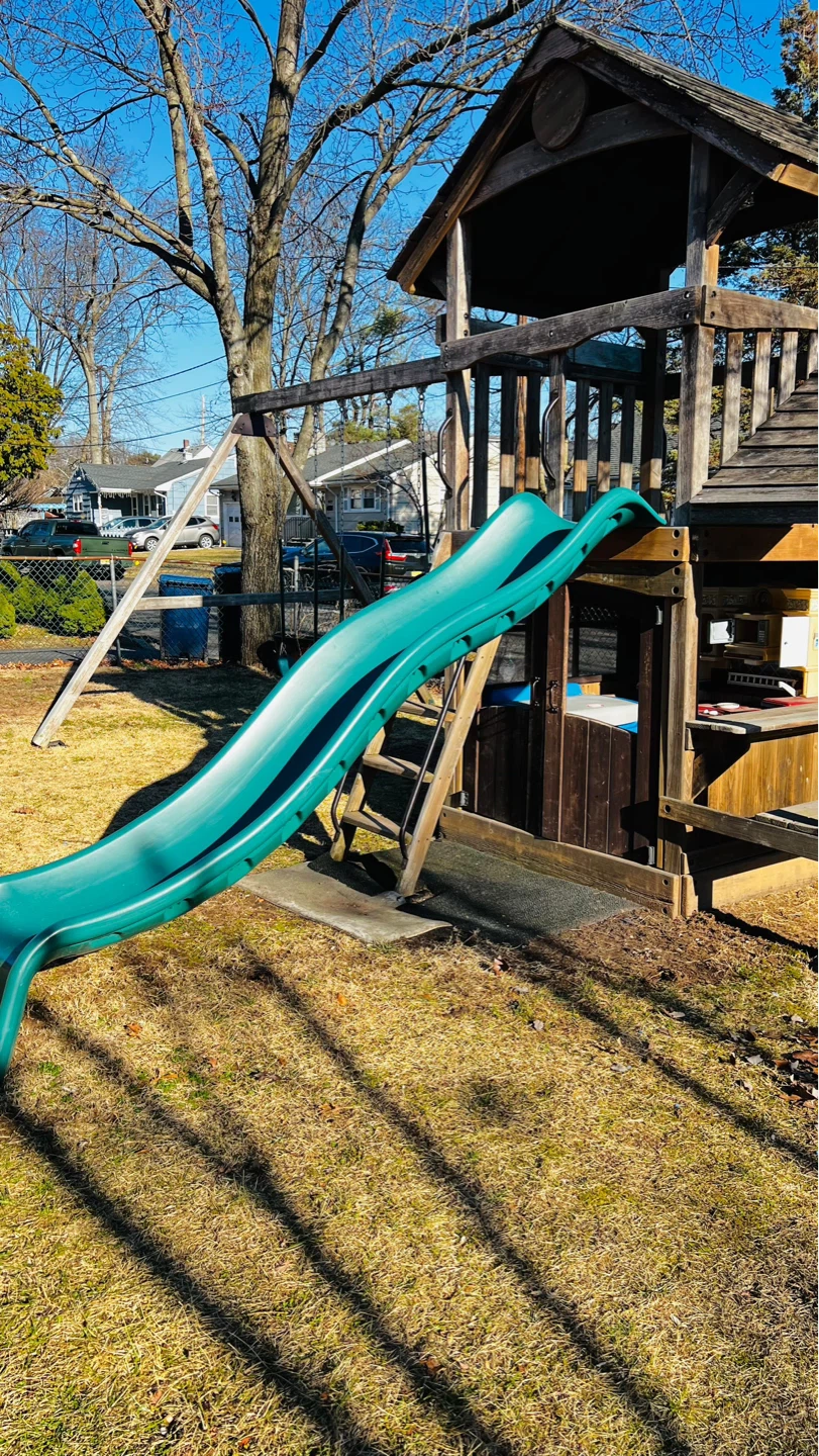 Wooden Swing Set with Slide and Playhouse - photo 2