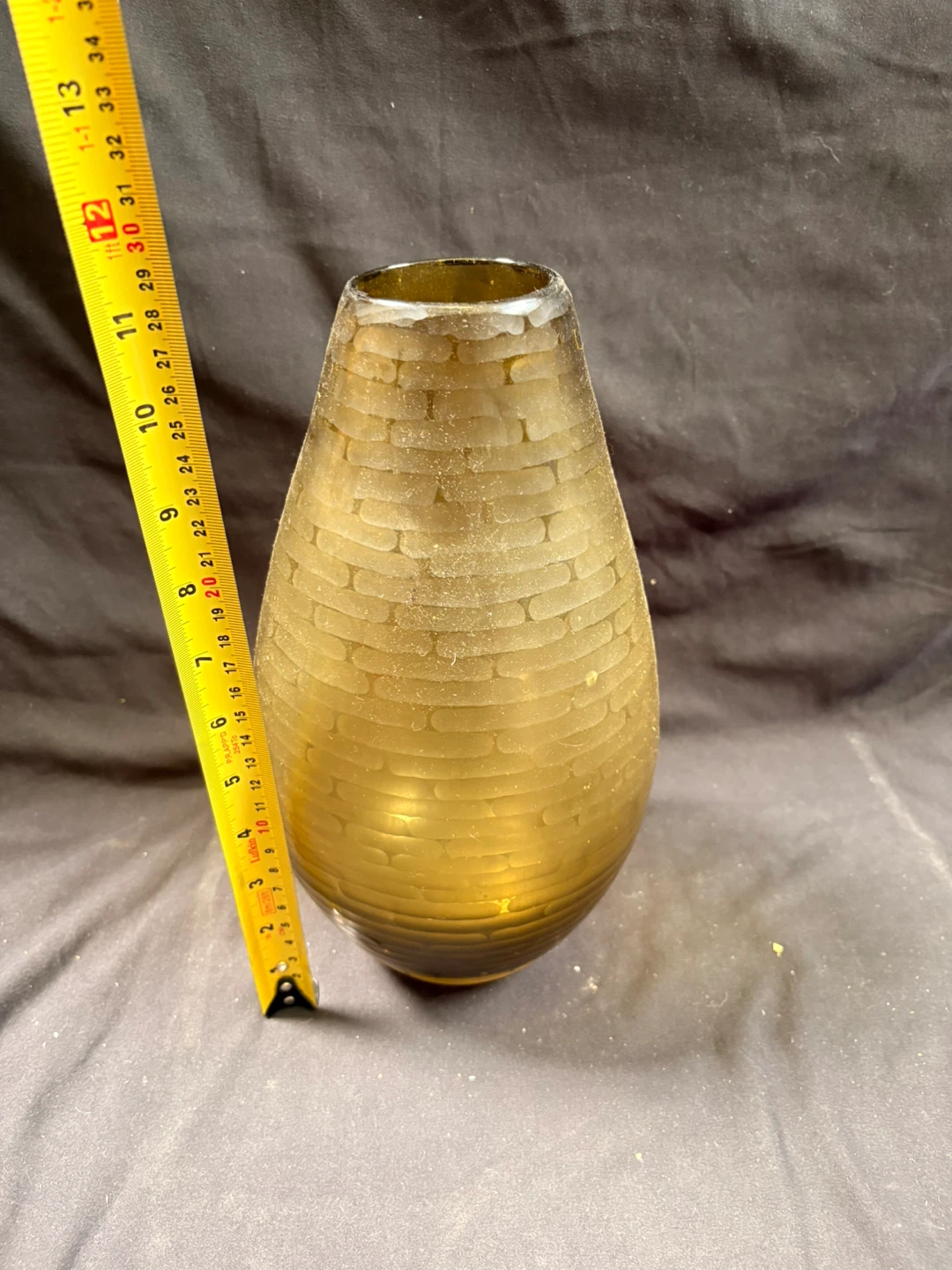 Textured Amber Glass Vase - photo 4