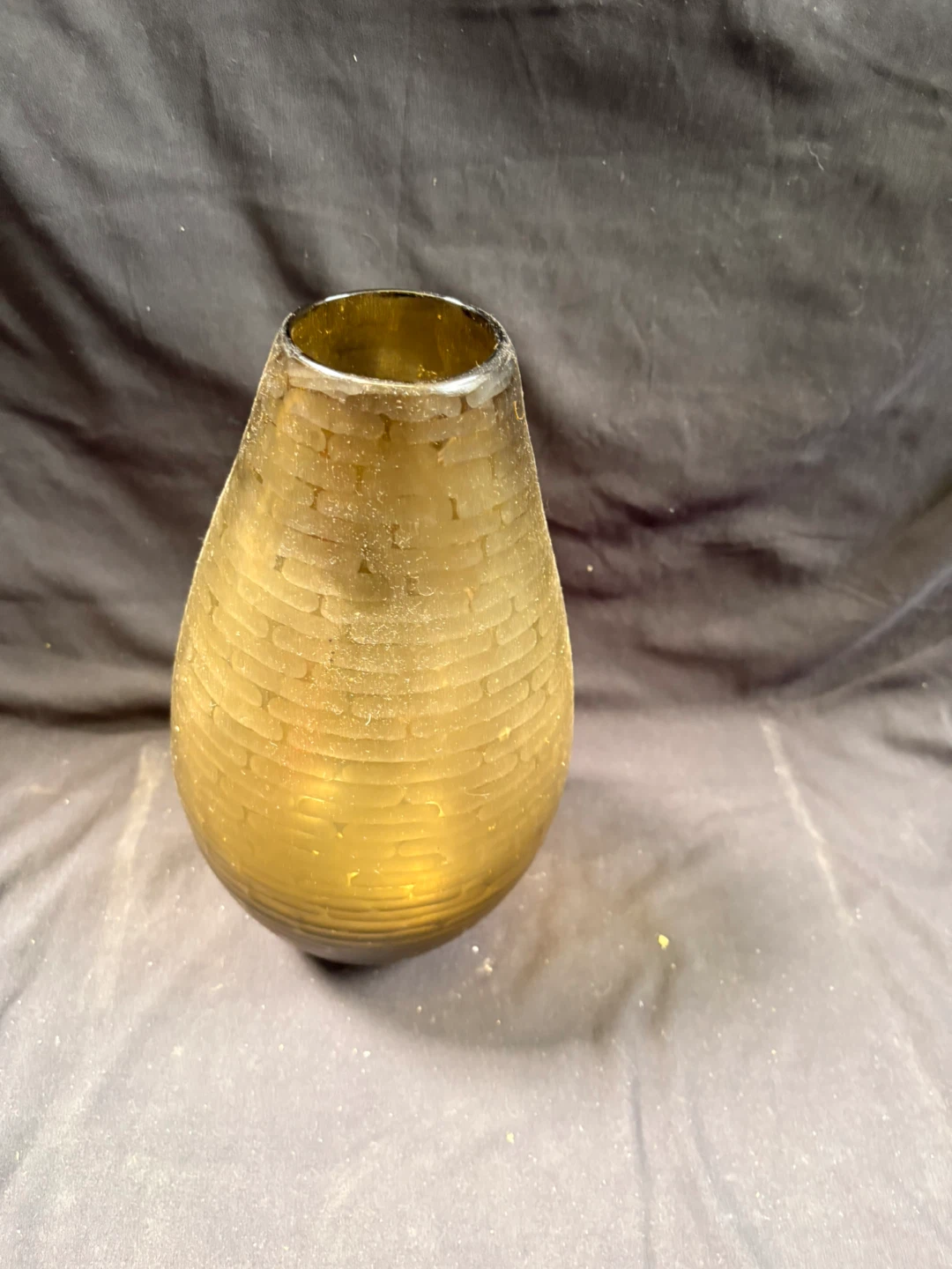 Textured Amber Glass Vase - photo 2