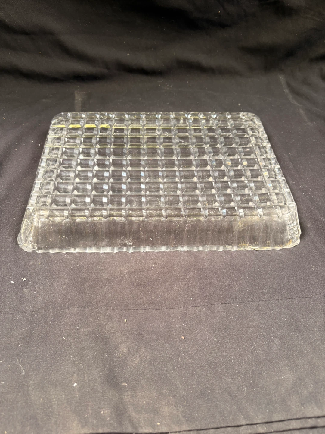 Clear Glass Tray with Ribbed Edges - photo 4