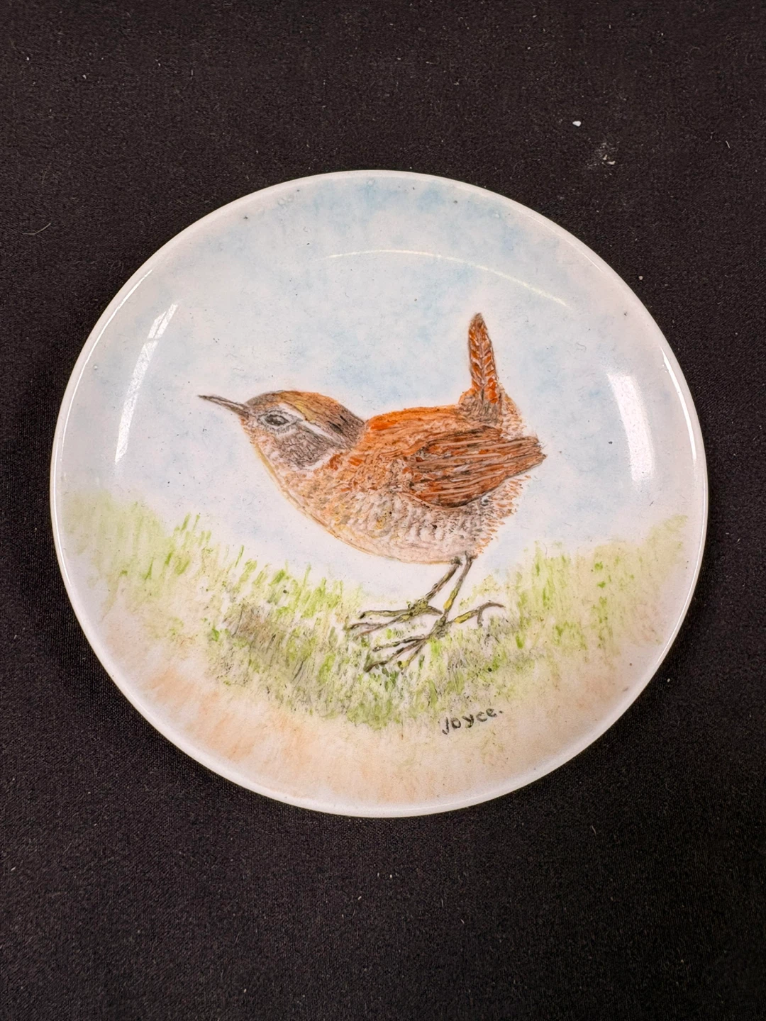 Hand-Painted Wren Ceramic Dish by Joyce - photo 2