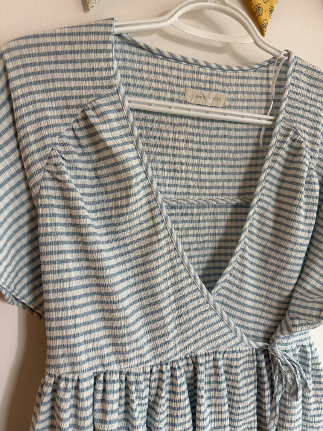UO Blue & White Striped Wrap Dress - photo 2