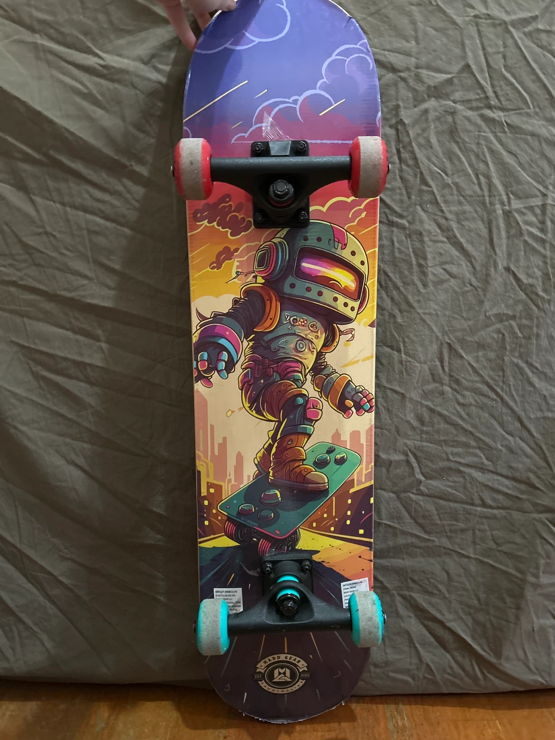 Skateboard with Robot Graphic - photo 2