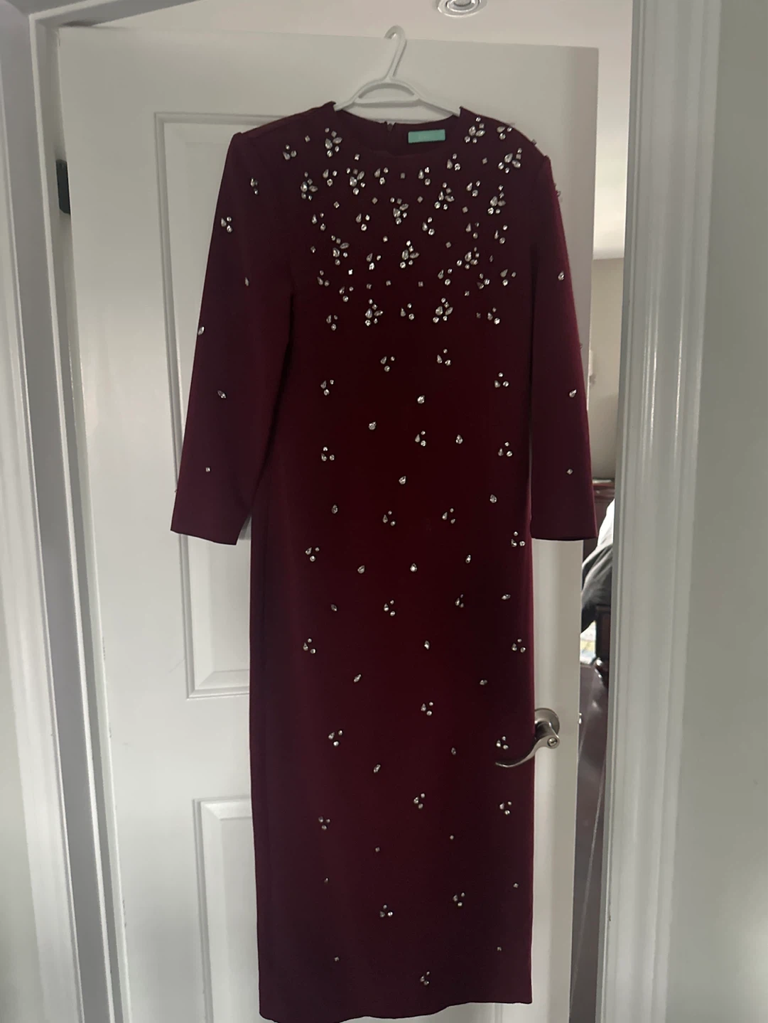 Toleen Embellished Burgundy Dress - XL