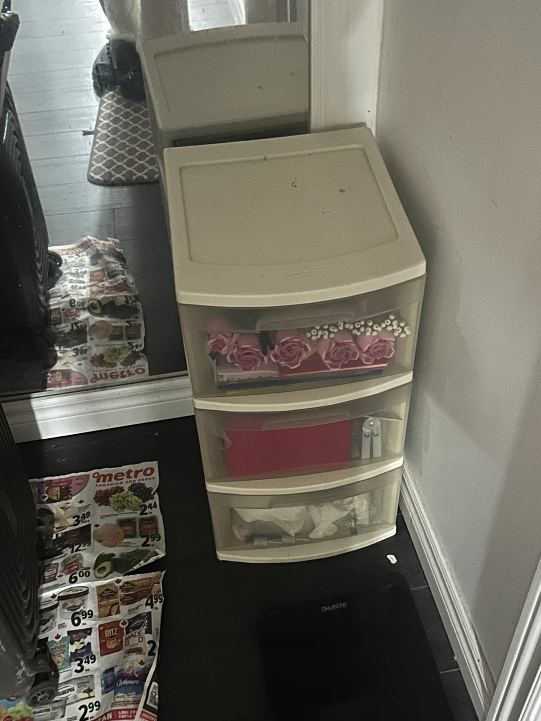 Plastic 3-Drawer Storage Unit