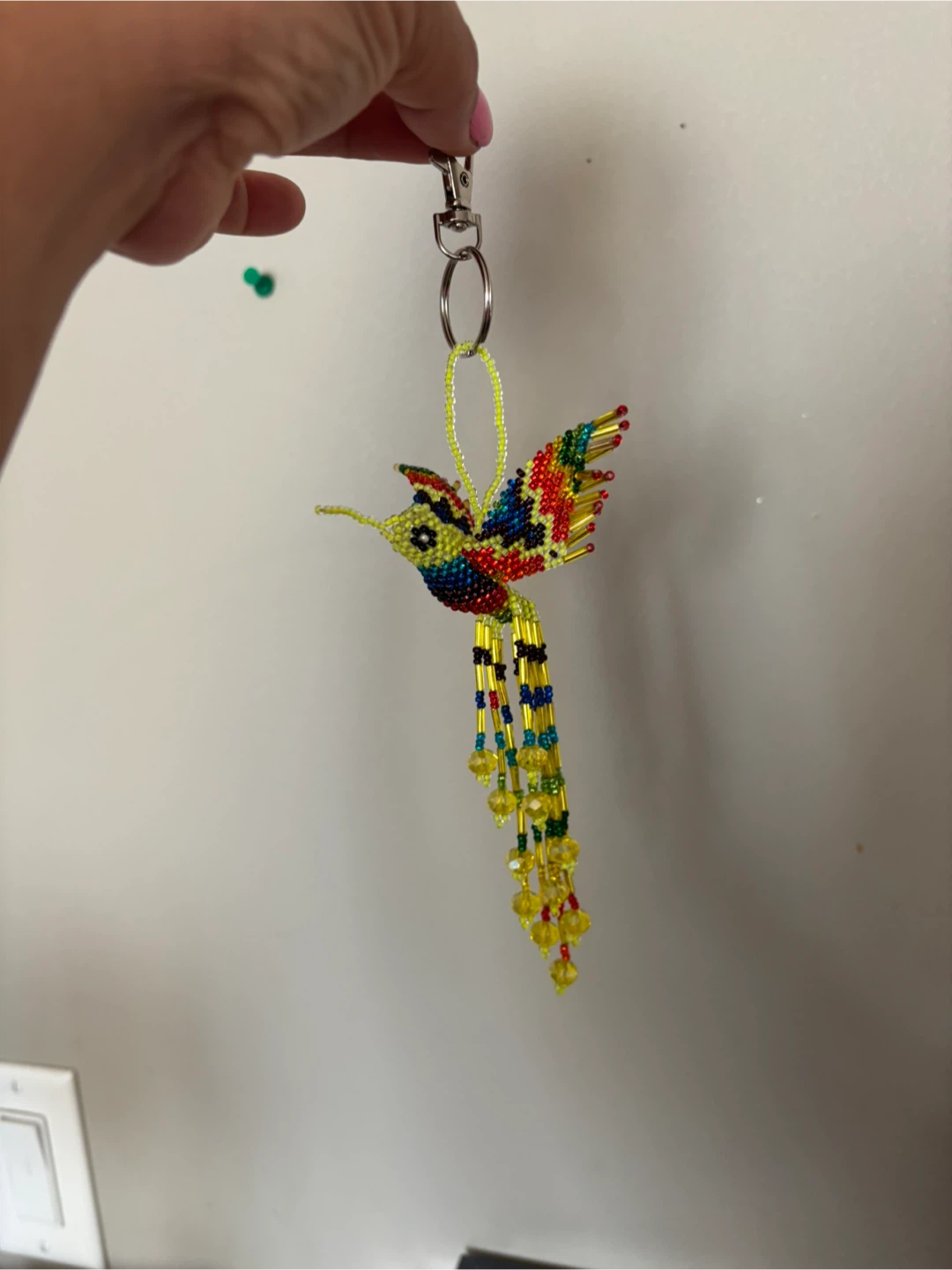 Beaded Hummingbird Keychain - photo 2
