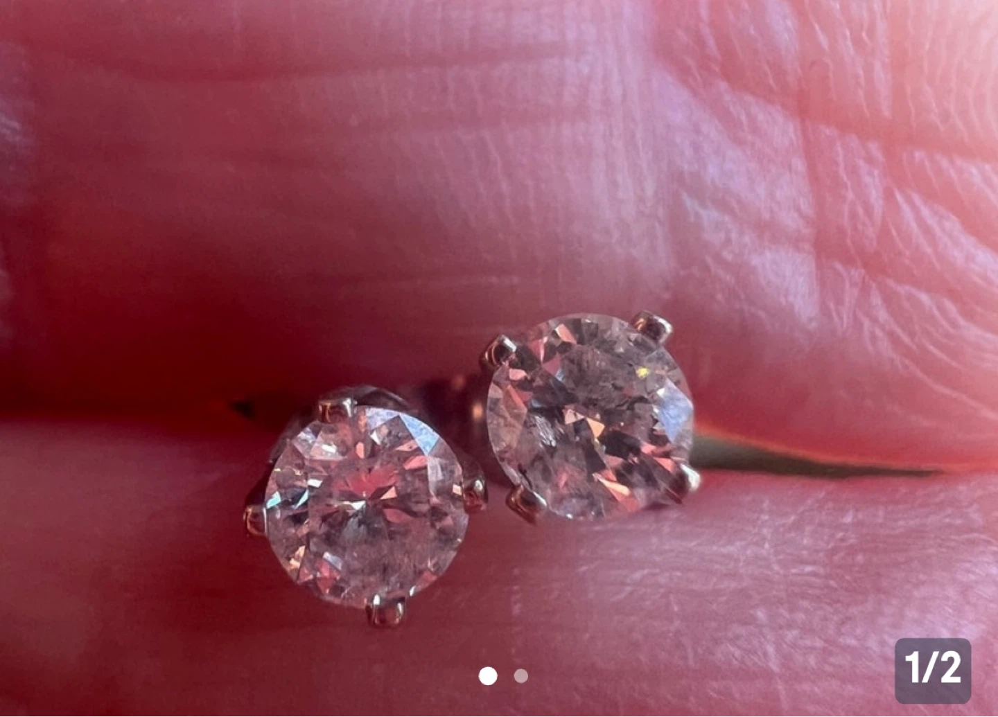 14k Diamond Stud Earrings 0.40 CTW - photo 2