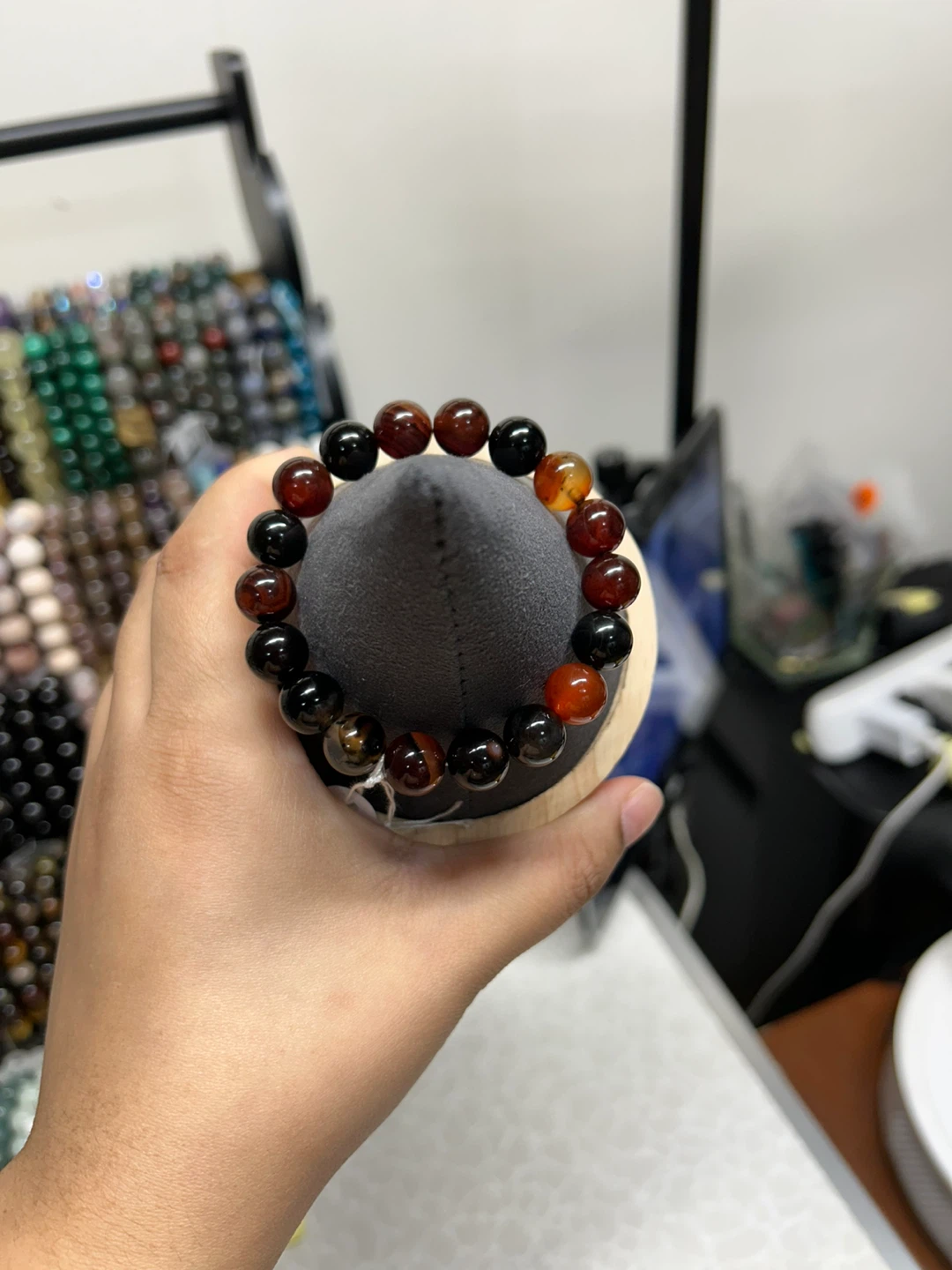 Agate Beaded Bracelet - 10mm - photo 3