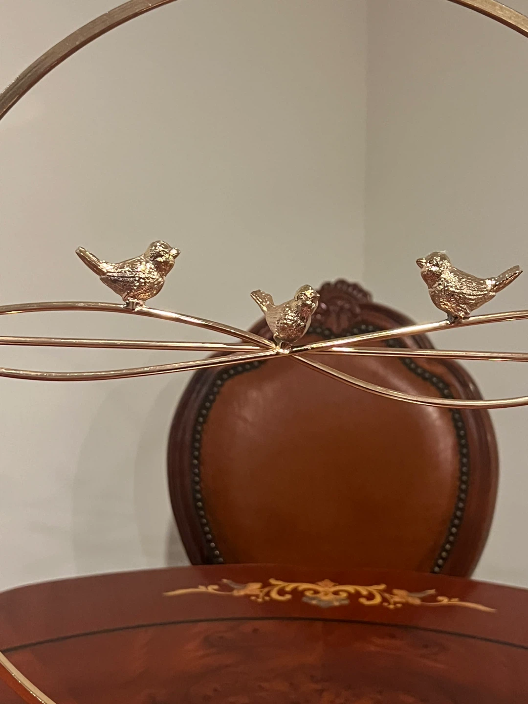 Gold Metal Bird Sculpture on Clear Acrylic Base - photo 2