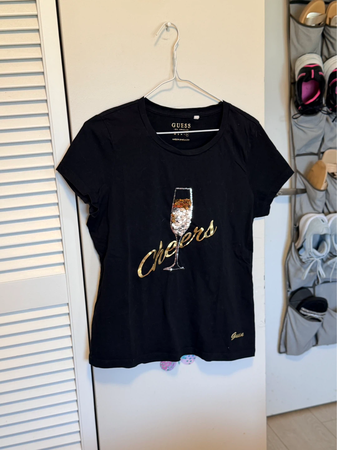 Guess T-Shirt Bundle - Orange Tiger Print & Black Cheers Print - photo 2