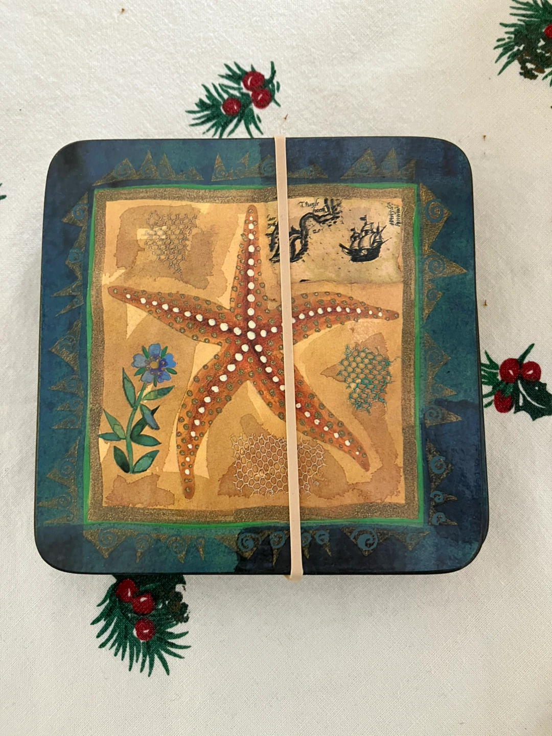 Set of 4 Nautical Starfish Coasters