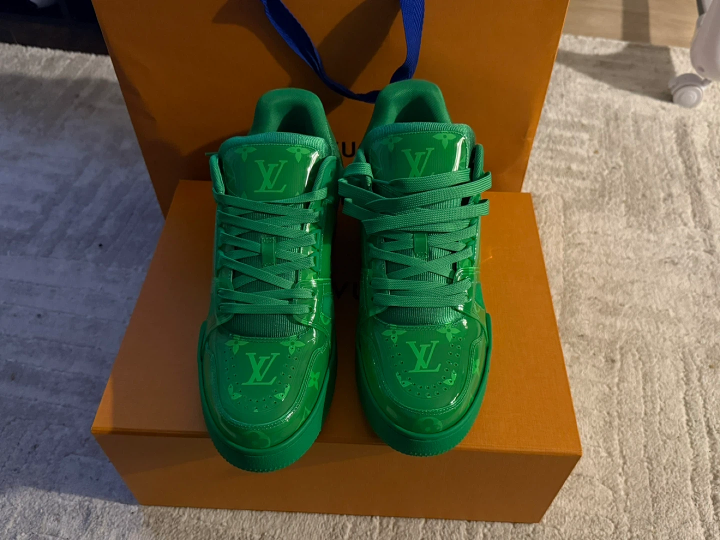 Louis Vuitton Green - Men - Luxury Sneakers I- Size 10