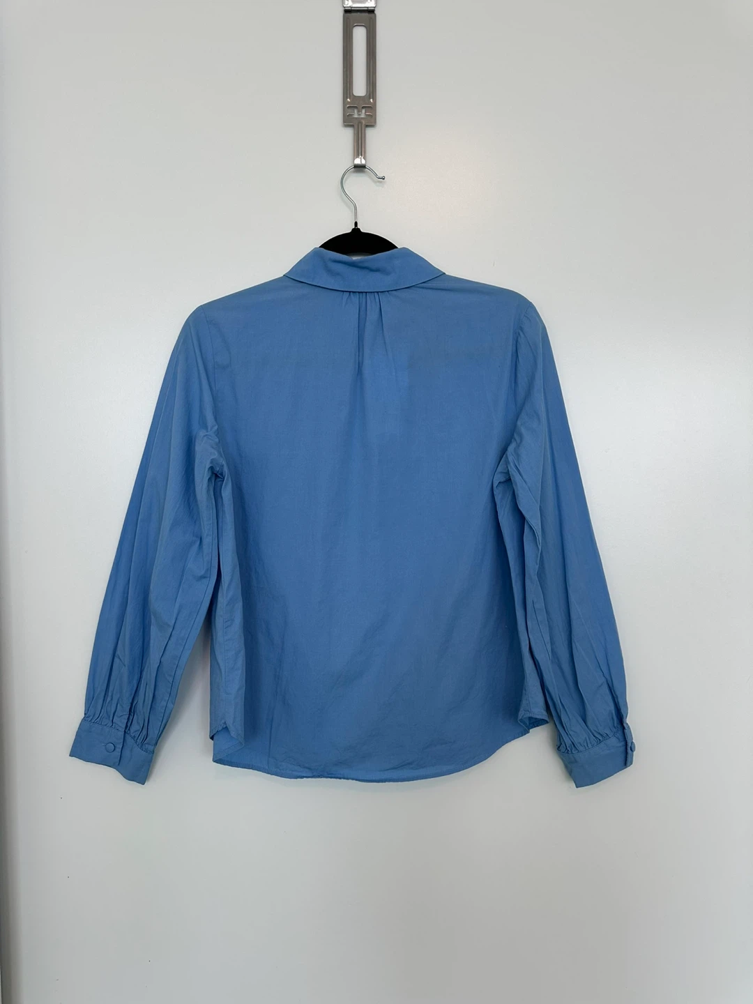 ZARA Blue Embellished Collar Button-Up Shirt - XS - photo 2