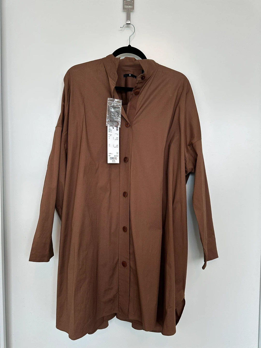 Uniqlo Women's Long Sleeve Stand Collar Blouse