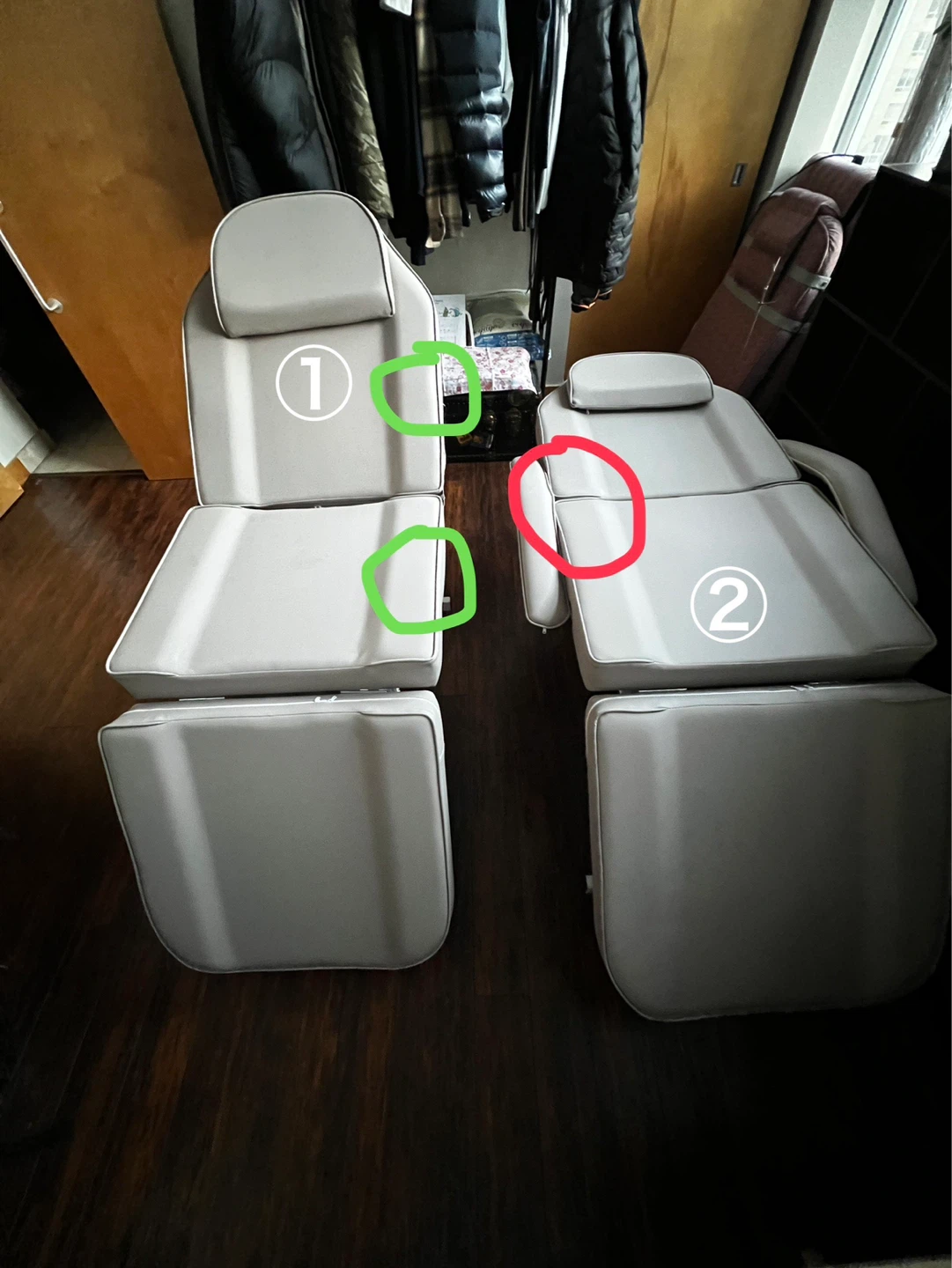 Adjustable Massage Table 2set