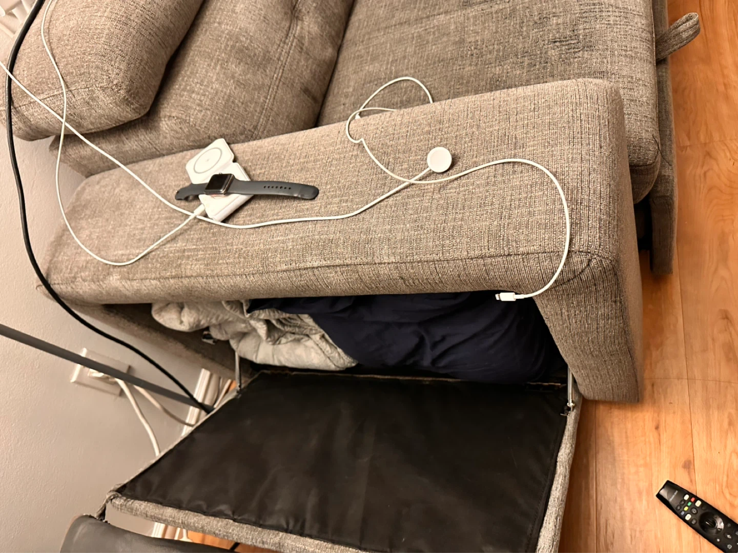Grey Sectional Sofa with Storage - photo 3