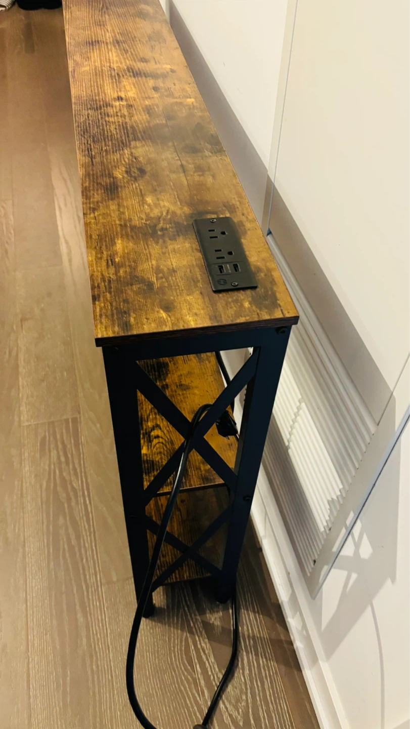 Sofa Table with Built-in Outlet and USB Ports - photo 3