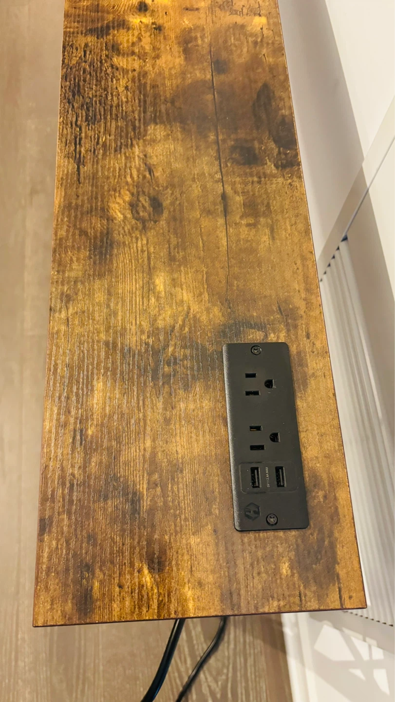 Sofa Table with Built-in Outlet and USB Ports - photo 2
